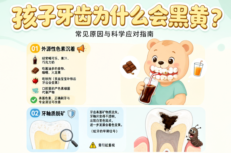 孩子牙齿黑黄用什么牙膏？抗色素沉着儿童牙膏推荐